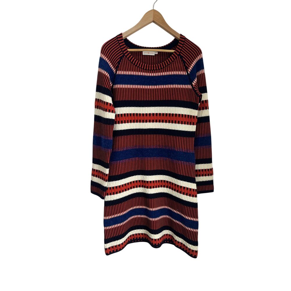 Tory Burch Wool Mohair Alpaca Blend Sweater Dress Size M Striped Knit